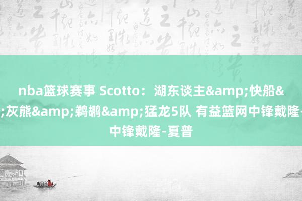 nba篮球赛事 Scotto：湖东谈主&快船&灰熊&鹈鹕&猛龙5队 有益篮网中锋戴隆-夏普